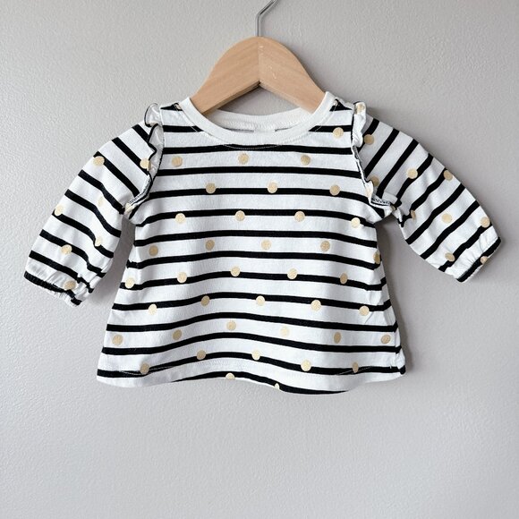 🧸 SALE! (5/$15, 8/$22, 12/$30) Old Navy striped baby girl top 0-3m - Picture 1 of 10
